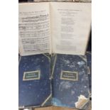 Five uniformly bound volumes of sheet music, each volume bearing Morocco label for Mrs Stone,
