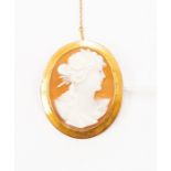 Victorian 9ct gold set Cameo brooch (1)