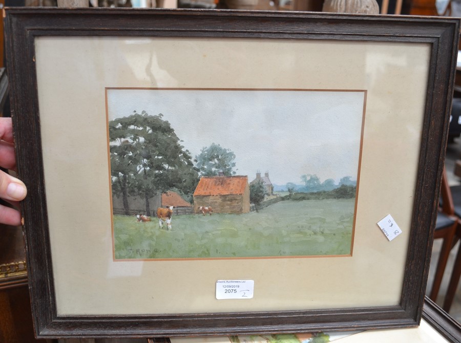 T. Rowe, calves grazing, together with an estuary scene (2)