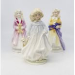 Three Royal Doulton figures; Faith, Hope and Charity