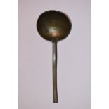 Pewter spoon, touch mark HSW, approx 42.5cm long