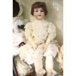Armand Marseille 390/8 bisque head doll, 25" tall approx, fully jointed including elbows and knees