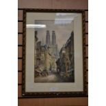 A pair of watercolours signed C.J Keats, 19th Century, French "Orleans" and "Rouen"