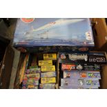 Collection of unmade plastic model kits, including Airfix Concorde, plus a selection of unopened