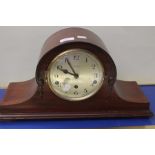 A 1940's mantle clock, glass A/F