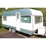 A Knowsley 526 Continental luxury caravan, 1974, twin axle, 17"4" (21"4" overall) SOLD AS SEEN