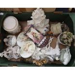 A collection of Continental ceramics and other wall vases, sconces and plaques