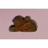 An Egyptian lion amulet, approx 3.3cm long
