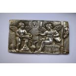 A bronze plaque of classical figures, possibly late 18th Century, thought to be from Nuremberg