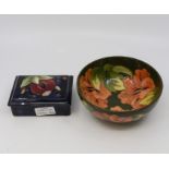 Moorcroft bowl plus a Moorcroft box