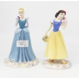 Royal Doulton for Disney, two figures; Snow White and Cinderella