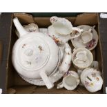 Royal Crown Derby Posy pattern, various pieces including tea pot, moneybox and jug