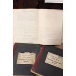 Royal Air Force, Workshop and Laboratory Records, three notebooks with manuscript dealing with