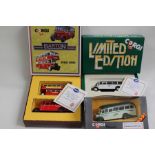 Corgi Barton Buses, boxed, Corgi Bronte Bedford 0B Coach, boxed, plus Bedford type 0B Coach, with