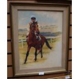 Two William Nassall oil on board horse racing studies