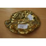 Brass Art Nouveau lady ash tray