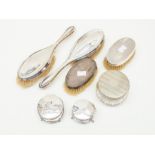 Birmingham silver ladies dressing table items including, two clothes brushes, two long handled