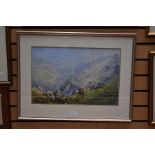 Wilfred Ball, British, 20th Century, Hazy Day in Wolfscote Dale, plus another, signed, watercolour