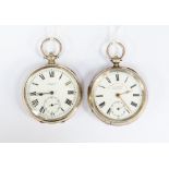 A J.G Graves Sheffield silver pocket watch, Birmingham 1901, together with a further silver pocket