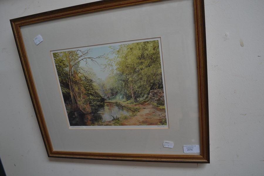 Jean Goodwin signed print of Pike Pool, Beresford Dale