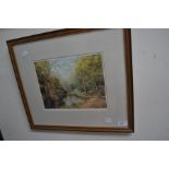 Jean Goodwin signed print of Pike Pool, Beresford Dale