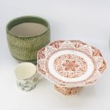 Assorted ceramics including Denby jardiniere and Minton comport