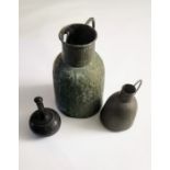 Islamic interest. Ablution vessel, along with a smaller jug and lidded container (3)