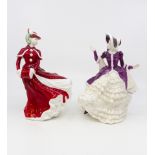 Two Royal Doulton lady figurines, 2003 and 2004 Christmas Day