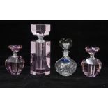 Assorted modern glass scent bottles