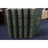 Five volumes of The Modern Physician edited by Dr Andrew Wilson, with coloured plates, models,