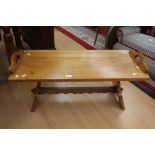 A Rupert Nigel Griffiths oak joined coffee table