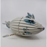 Meissen Sabine Wachs fish in Zeppelin form, ready to hang off ceiling) floating sculpture