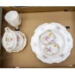 A collection of Royal Crown Derby Posy Pattern, plate, pin dishes and a sugar bowl