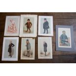 Collection of Vanity Fair prints, caricature portraits, mostly 1870s/80s, some later, to include