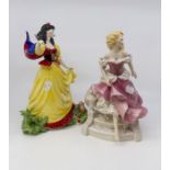 Two Franklin Mint figures of Snow White and Cinderella