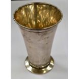 A Swedish silver flared vase, by C G Hallberg, impressed hallmarks for Stockholm 1938, of reverse