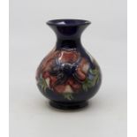 A 1960's Moorcroft Anemone vase, 5 inches approx