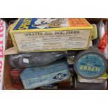 A collection of tins and vintage bottles, Derby interest