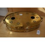 Brass dining table warmer