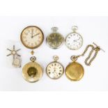 A collection of six pocket watches. (6)