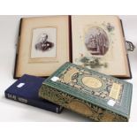 Victorian photograph album with photographs along with poem books