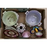 Assorted ceramics including Continental jardinieres etc