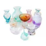 Various contemporary glass pieces (10)