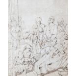 Italian School, 18th Century, Death of the Virgin, pen and brown ink, 29 by 24.5cm, unframed Note: