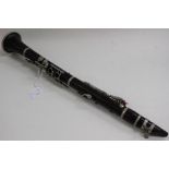 A 1920's clarinet Besson, London, A/F, nickel keys, wooden body