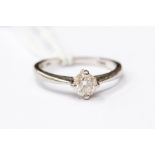 A diamond solitaire , the brilliant cut diamond weighing approx 25ct, claw set in platinum, size