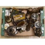 One box of assorted metal items (Q)