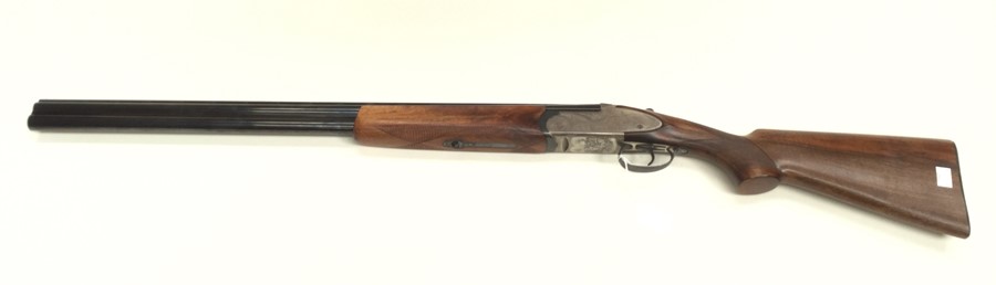 Armi Italia 12 Bore Over and Under Shotgun. Serial number 56826. 27.5 inch barrel. Single trigger.