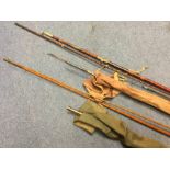 Angling Interest: a Farlows of London split cane rod: unmarked split can rod: Poolson of Reddich