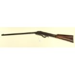 .22 Belgian made Air Rifle. 20 inch octagonal barrel. 37 inches overall length.